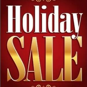 Holiday Sale Sign - Red and Gold